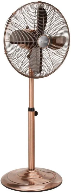 Photo 1 of DecoBREEZE Pedestal Fan Adjustable Height 3 Speed Oscillating Fan, 16 In, Brushed Copper
