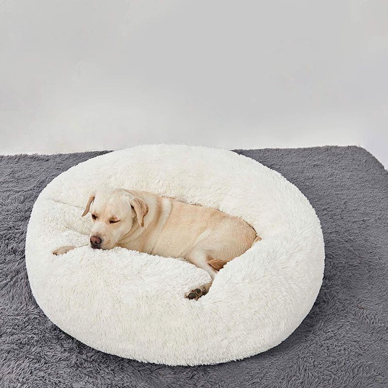 Photo 1 of  Dog Beds Calming Donut Cuddler, Puppy Dog Beds Large Dogs, Indoor Dog Calming Beds Large