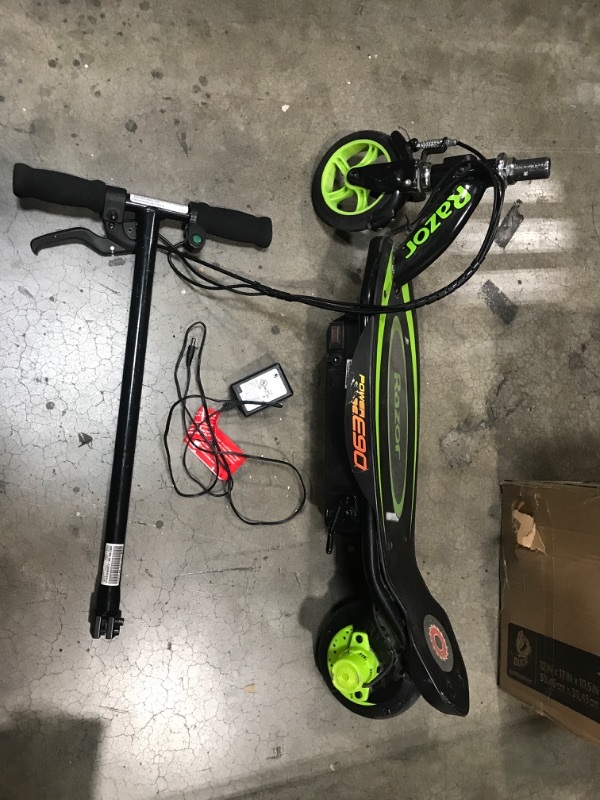 Photo 2 of **NOT FUNCTIONAL PARTS ONLY!! Razor Power Core E90 Electric Scooter - Hub Motor, Up to 10 mph and 80 min Ride Time, for Kids 8 and Up
