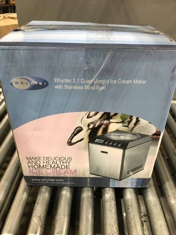 Photo 2 of 2.1 Qt. Stainless Steel Electric Ice Cream Maker with Built-In Timer