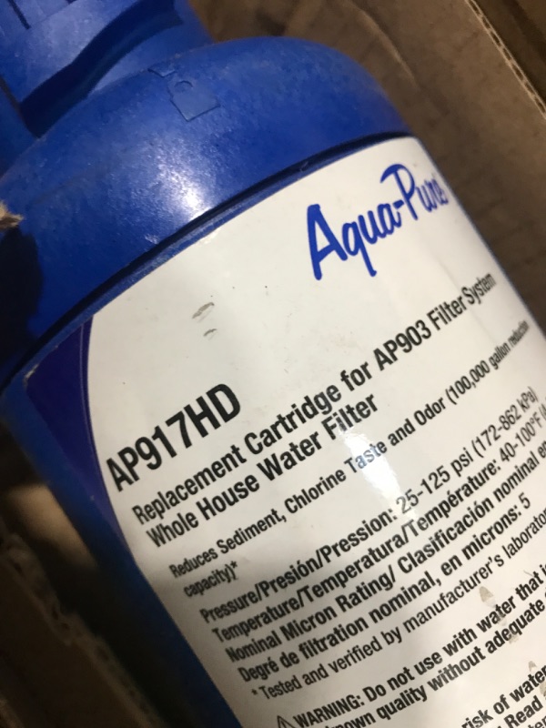 Photo 3 of 3M Aqua-Pure Whole House Water Filter Replacement AP917HD