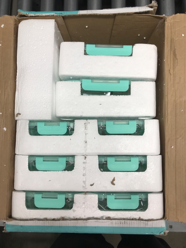 Photo 2 of Bayco 10 Pack Glass Meal Prep Containers, Glass Food Storage Containers with Lids, Airtight Glass Lunch Bento Boxes, BPA-Free & Leak Proof (10 lids & 10 Containers)
