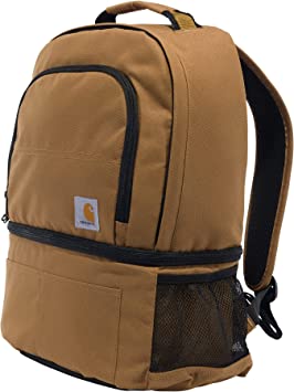 Photo 1 of Carhartt Insulated 24 Can Two Compartment Cooler Backpack, Backpack with Fully-Insulated Cooler Base, Carhartt Brown