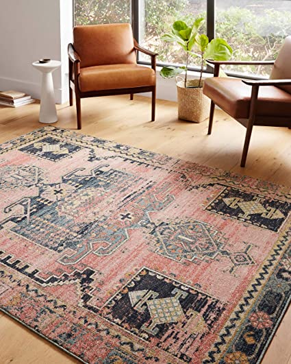 Photo 1 of Loloi II Jocelyn Collection JOC-06 Rose/Rose, Transitional 2'-3" x 4'-0" Accent Rug