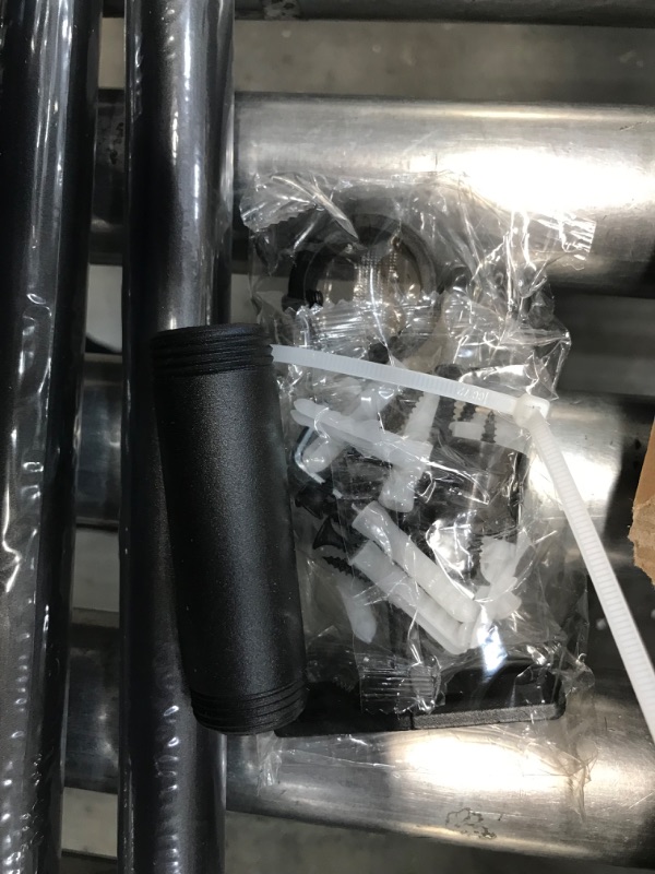 Photo 1 of pipes and rod for shower curtain.
hardware material.
