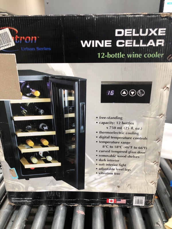 Photo 2 of *CONTROLS DONT * Koolatron 12-Bottle Deluxe Wine Cooler - Black
