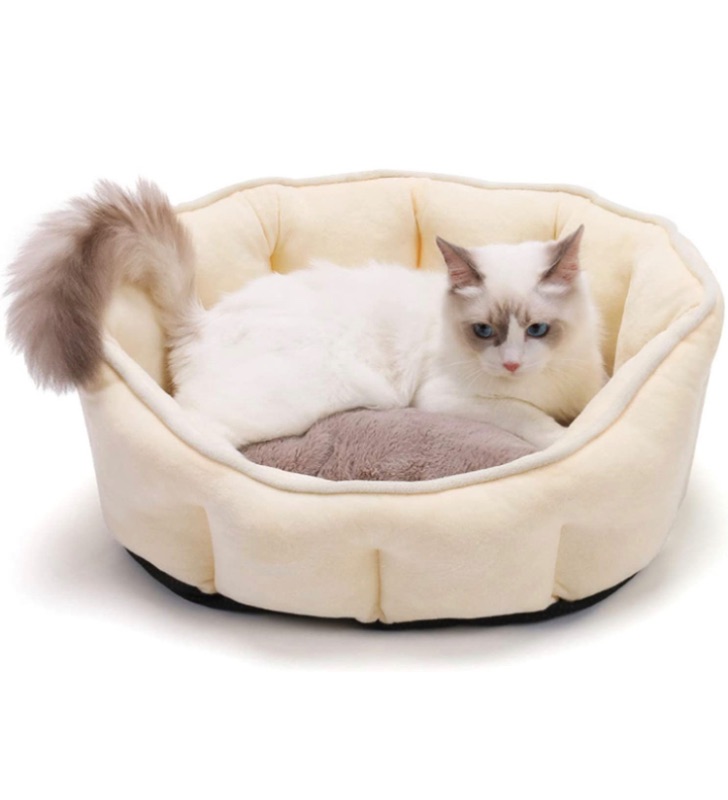 Photo 1 of 3.0 out of 5 stars1 Reviews
Cat Beds for Indoor Cats, Dog Bed for Small Dogs, Cat House, Round Cat Bed, Washable Pet Beds for Puppy and Kitties with Slip-Resistant Bottom 18 Inch Yellow