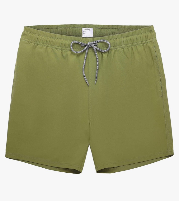 Photo 1 of Biwisy Mens Swim Trunks Quick Dry Swim Shorts with Mesh Lining Funny Beach Shorts