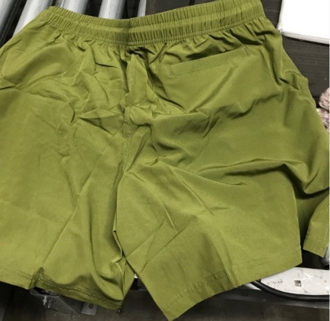 Photo 3 of Biwisy Mens Swim Trunks Quick Dry Swim Shorts with Mesh Lining Funny Beach Shorts Army green size XL