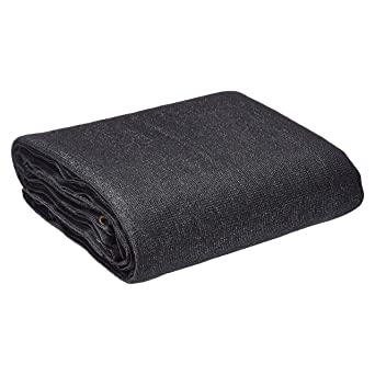 Photo 1 of AmazonCommercial Heavy Duty Black Knitted Mesh Tarp, 20 x 20ft, 1-Pack
