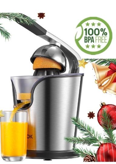 Photo 1 of Electric Citrus Juicer for Orange, Lemon, Grapefruit, AICOK Juicer with Stainless Steel Filter and Professional Soft Grip Handle, 160W
