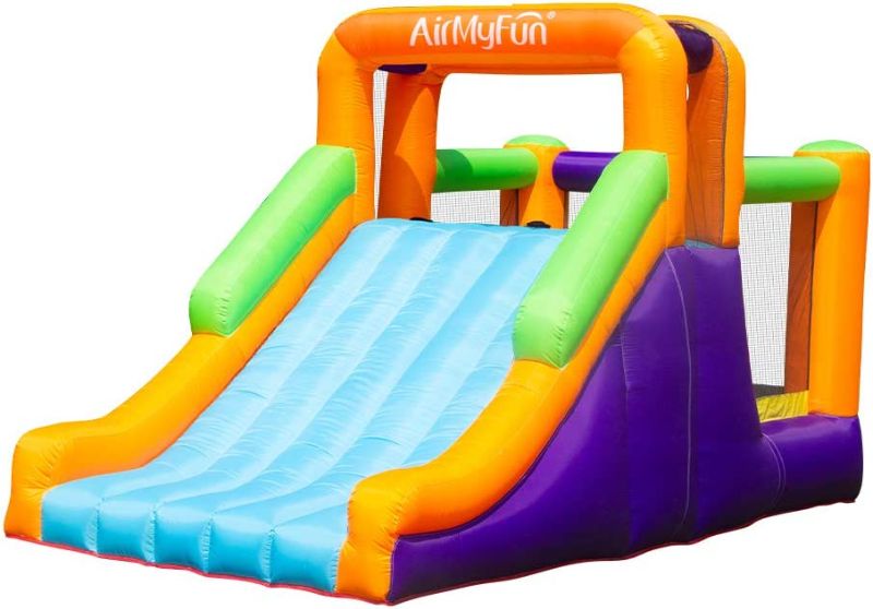 Photo 1 of AirMyFun Bounce House,Bouncing Slide,Jumping Slide House,Climbing Bouncy House,Castle Bounce House with Long Slide,with Air Blower for Kids Indoor and Outdoor Party
