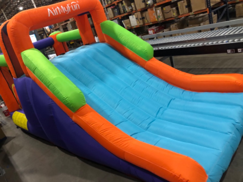 Photo 3 of AirMyFun Bounce House,Bouncing Slide,Jumping Slide House,Climbing Bouncy House,Castle Bounce House with Long Slide,with Air Blower for Kids Indoor and Outdoor Party
