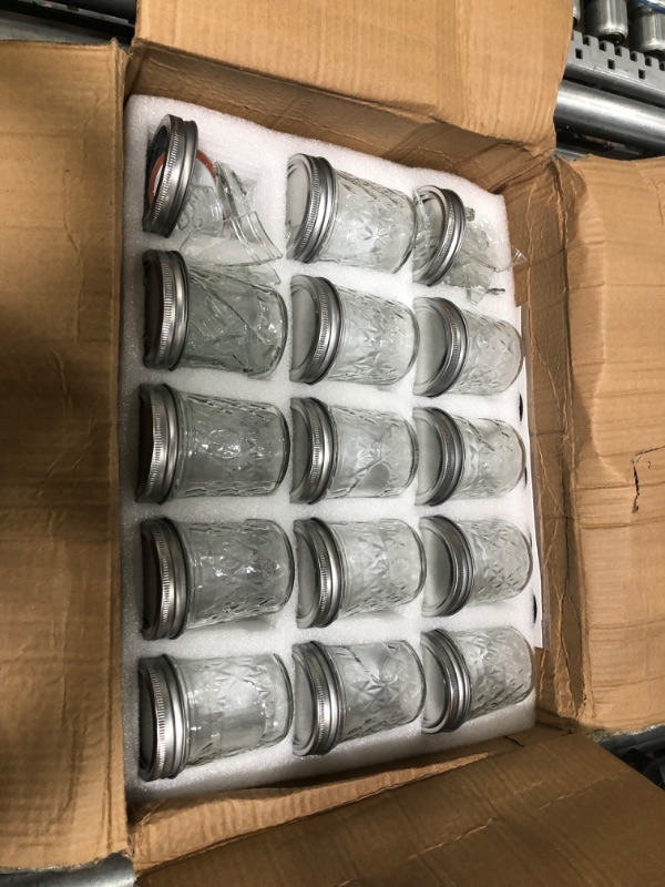 Photo 1 of **4-5 jars a broken*
30-pack 6 oz mason jars