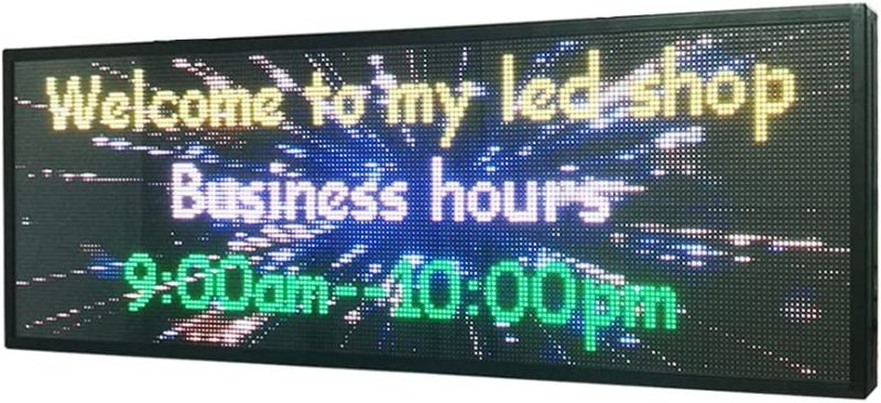 Photo 1 of DS ledsign P5 39"x14"Indoor Full Color LED sign Programmable Scrolling Display Message Board can Edit Text,Image, Video Display Electronic Rolling for Business,Shop,Window
