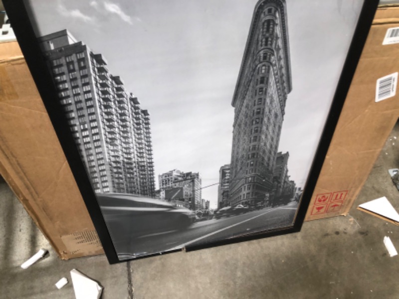 Photo 5 of **major damage-view photos**
Americanflat 24 x 36 Inch Black Poster Frame Polished Plexiglass. Hanging Hardware Included