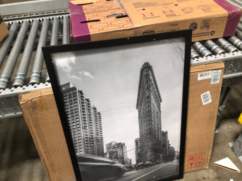 Photo 2 of **major damage-view photos**
Americanflat 24 x 36 Inch Black Poster Frame Polished Plexiglass. Hanging Hardware Included