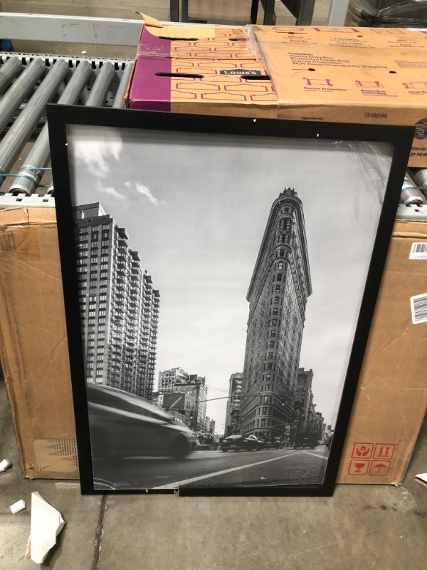 Photo 3 of **major damage-view photos**
Americanflat 24 x 36 Inch Black Poster Frame Polished Plexiglass. Hanging Hardware Included