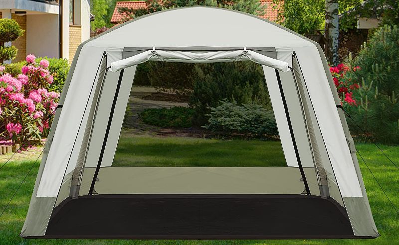Photo 1 of **USED-PARTS ONLY**
SUMMUS Inflatable Gazebo Tent,Instant Setup Portable Outdoor Family Camping Tent,Waterproof Windproof Pop Up Gazebo with 2 Doors,4/6 Sided Screen House, Canopy Shelter, Pump & Carrying Bag-Style: 10?×10?


