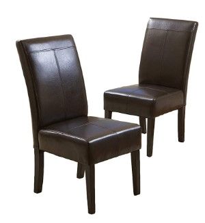 Photo 1 of 2-pack
Christopher Knight Home Pertica T-Stitch Leather Dining Chairs-25"D x 17.75"W x 39.75"H
