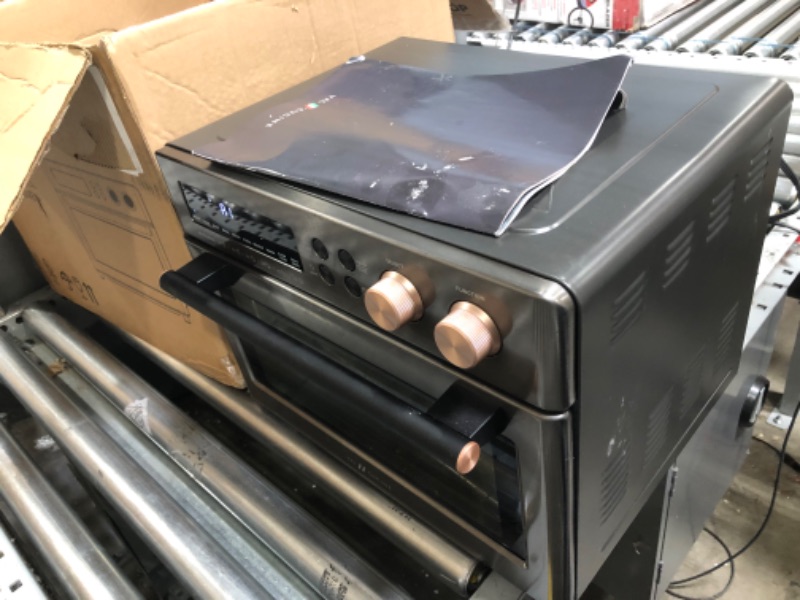 Photo 2 of **USED-NEEDS CLEANING**
VAL CUCINE 26.3 QT/25 L Extra-Large Smart Air Fryer Toaster Oven, 10-in-1 Convection Countertop Oven Combination, Black Matte Stainless Steel
