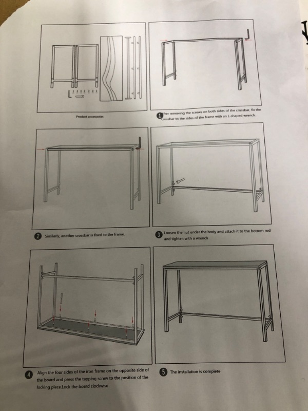 Photo 3 of 41"x12" Wood Table 25"H 