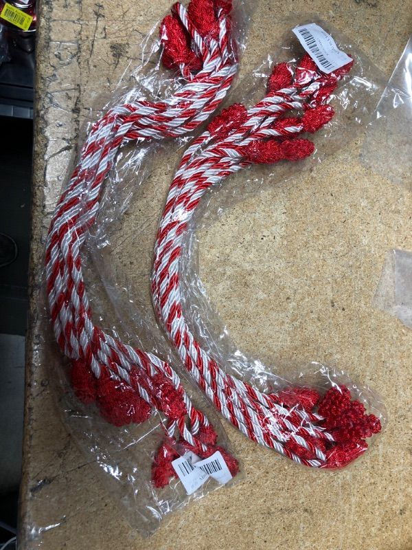 Photo 2 of 16-20 Inches Christmas Garland Ties 10 Pieces Christmas Decorative Twist Ties for Banister Reusable and Flexible Twist Ties for Xmas Holiday Home Decorations Christmas Craft Wrapping(Red)-- 2 ITEMS 