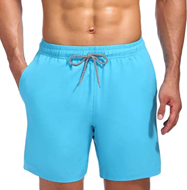 Photo 1 of Biwisy Mens Swim Trunks Quick Dry Beach Shorts Mesh Lining Swimwear Bathing Suits with Pockets
(L)