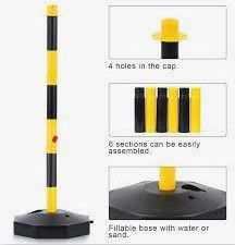 Photo 1 of 6 section traffic delineator post cones yellow