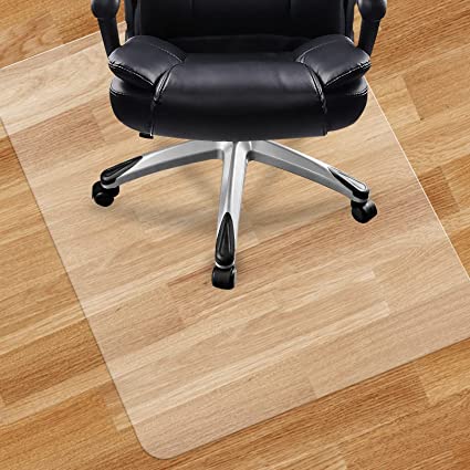 Photo 1 of Office Chair Mat for Hardwood Floor - 36"x48" Heavy Duty Desk Chair Mat for Office Chair - Clear Computer Floor Mat Office Home Floor Protector - Easy Glide and Flat Without Curling
