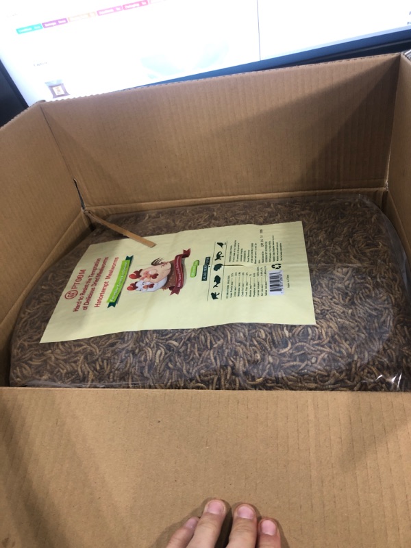 Photo 2 of 10lbs Bulk Non-GMO Dried Mealworms for Reptile , Tortoise ; Amphibian ,Lizard ;Wild Birds; Chichens; Duck etc
