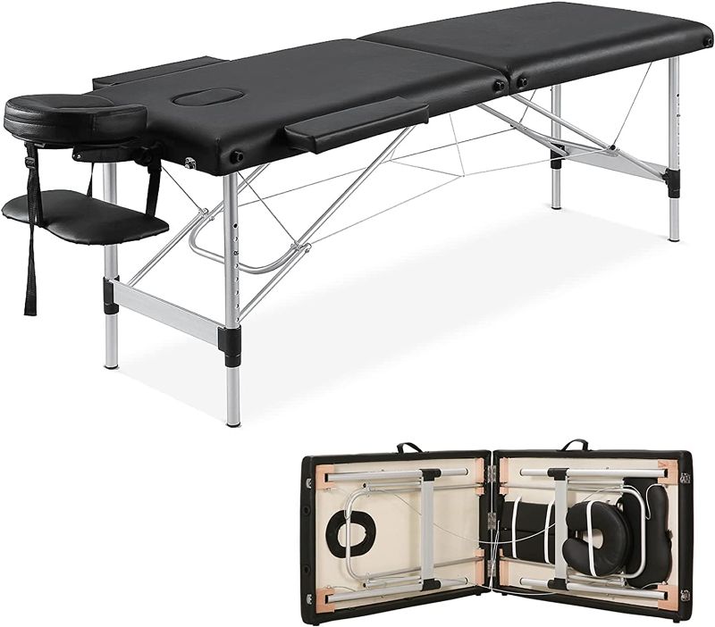 Photo 1 of ?Limited Time Promotion? Massage Table Portable Massage Bed Lash Bed Facial Table Reiki Table SPA Beds for Esthetician Portable Height Adjustable Carrying Bag & Accessories 2 Section Shop & Home
