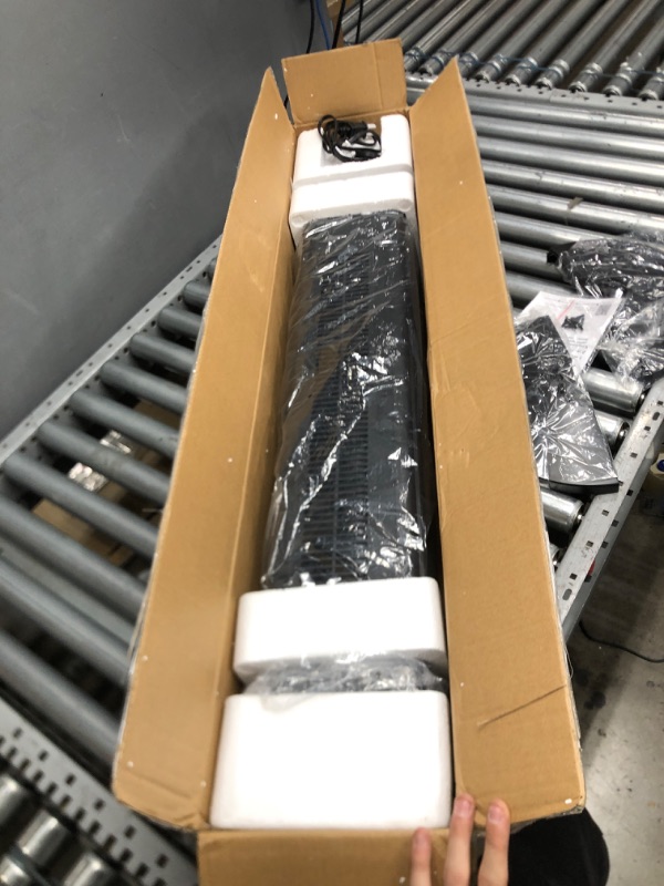 Photo 1 of Dreo Cruiser Pro T1 Tower Fan, 42 Inch Quiet Oscillating Bladeless Fan with Remote, 6 Speeds, 3 Modes, LED Display, 12H Timer, Black Floor Standing Fan Powerful for Indoor Home Bedroom Office Room
