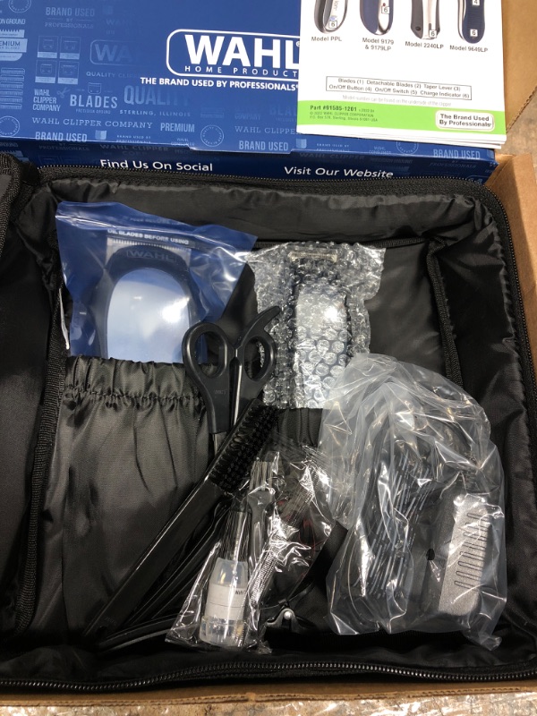 Photo 1 of Wahl Clipper Lithium Ion Cordless Haircutting & Trimming Combo Kit – Rechargeable Electric Clipper for Grooming Heads, Beards, & All Body Grooming – Model 79600-2101P