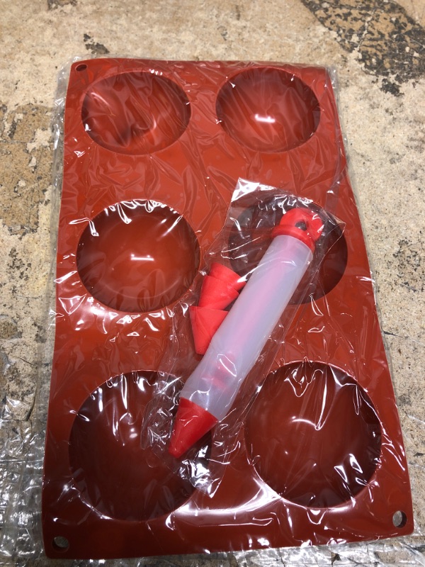 Photo 1 of Silicone Mold,Semi Sphere Baking Cake Silicone Mold,Large 6 Holes Semi Sphere Chocolate Mold for Making Hot Chocolate Bomb, Cake, Jelly, Pudding,Dome Mousse (Large, 2pcs)