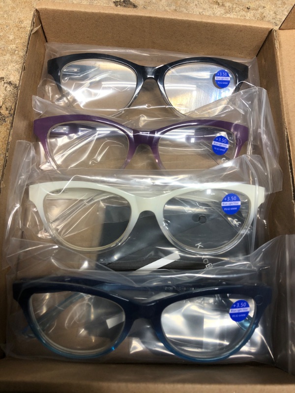 Photo 1 of EYE GLASSES SET OF 4 +3.50 BLUE LIGHT FILTER 
