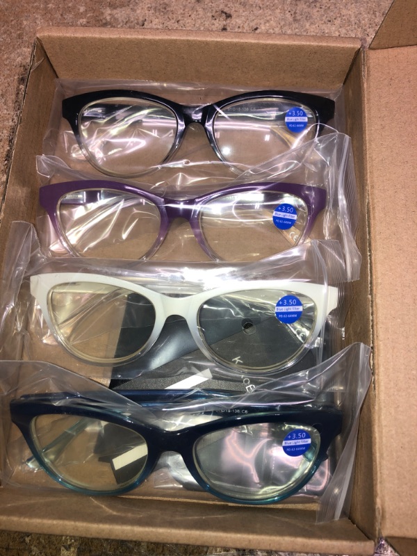 Photo 1 of EYE GLASSES SET OF 4 +3.50 BLUE LIGHT FILTER 