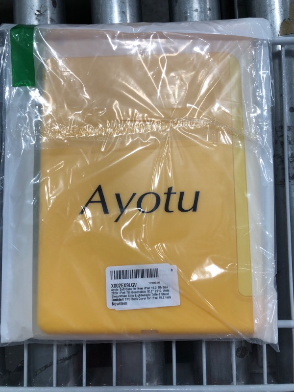 Photo 2 of Ayotu Soft Case for New iPad 7th Generation 10.2" 2019, Auto Sleep/Wake Slim Lightweight Trifold Stand Case,Soft TPU Back Cover for Apple iPad 10.2 inch 2019 Released,Yellow
