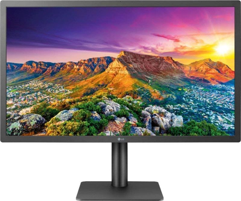 Photo 1 of LG 24MD4KL-B 24 Inch Ultrafine UHD (3840 x 2160) IPS Monitor, P3 Wide Color Gamut 500 nits Brightness, Thunderbolt 3 (x2), USB-C Ports (x3), Height/Tilt Adjustable Stand
