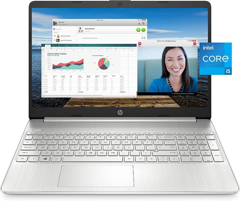 Photo 1 of HP 15 Laptop, 11th Gen Intel Core i3-115GG4 Processor, 8 GB RAM, 256 GB SSD Storage, 15.6” Full HD IPS Display, Windows 10 Home, HP Fast Charge, Lightweight Design (15-dy2021nr, 2020)
