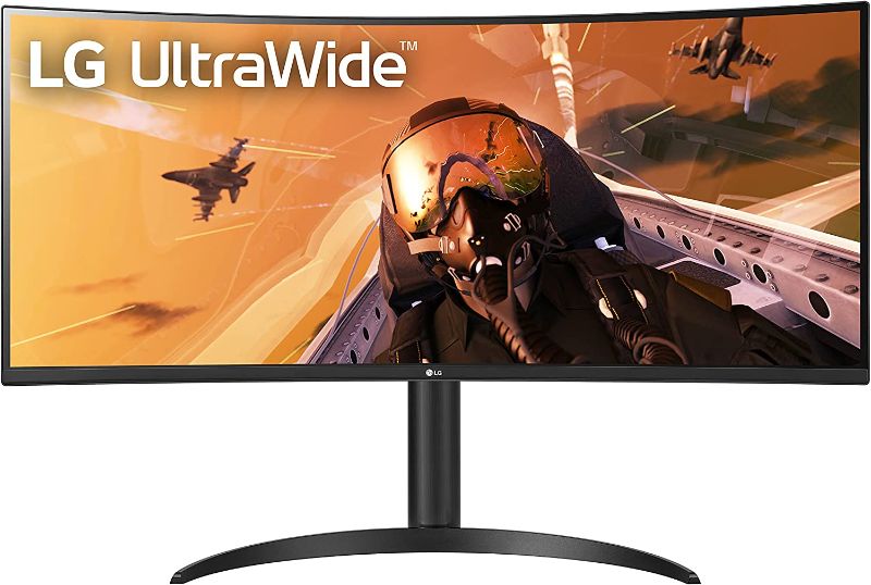 Photo 1 of LG 34WN80C-B UltraWide Monitor 34” 21:9 Curved WQHD (3440 x 1440) IPS Display, USB Type-C (60W PD) , sRGB 99% Color Gamut, 3-Side Virtually Borderless Design, Tilt/Height Adjustable Stand - Black
