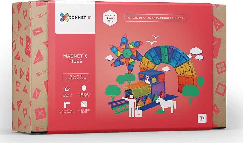 Photo 1 of Connetix - Magnetic Building Set - Premium STEM Approved Toy for Kids - 212 Mega Pack
