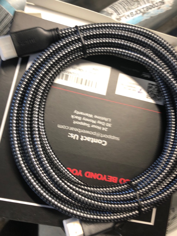 Photo 1 of PowerBear 4K HDMI Cable 10 ft | High Speed Hdmi Cables, Braided Nylon & Gold Connectors, 4K @ 60Hz, Ultra HD, 2K, 1080P, ARC & CL3 Rated | for Laptop, Monitor, PS5, PS4, Xbox One, Fire TV, & More