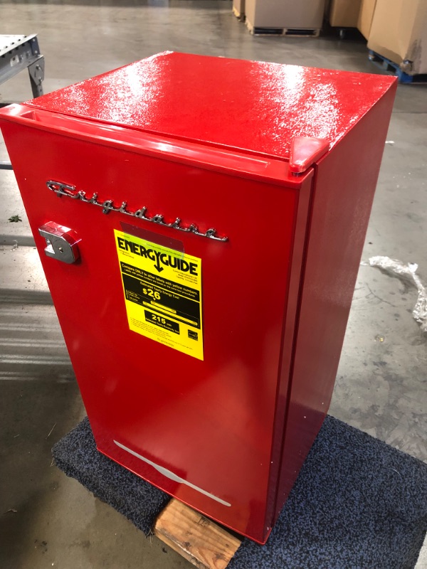 Photo 6 of ***PARTS ONLY*** Frigidaire 3.2 Cu. Ft. Retro Compact Refrigerator with Side Bottle Opener EFR376, Red