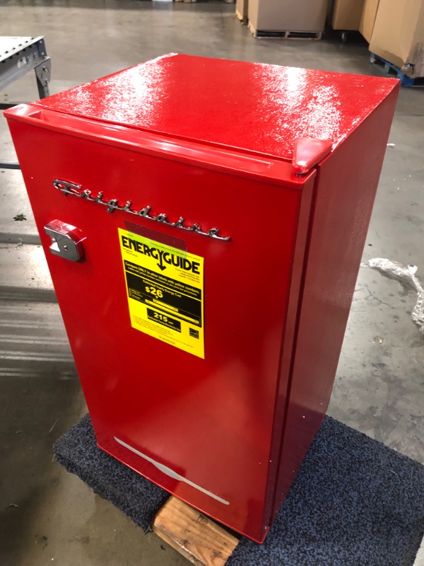 Photo 5 of ***PARTS ONLY*** Frigidaire 3.2 Cu. Ft. Retro Compact Refrigerator with Side Bottle Opener EFR376, Red