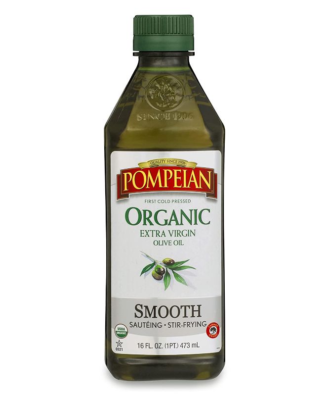 Photo 2 of  2 Kadoya Pure Sesame Oil Fluid Ounce, 11 Fl Oz (B3039),1 
Pompeian USDA Organic Smooth Extra Virgin Olive Oil, First Cold Pressed, Smooth, Delicate Flavor, Perfect for Sautéing & Stir-Frying, 16 FL. OZ.