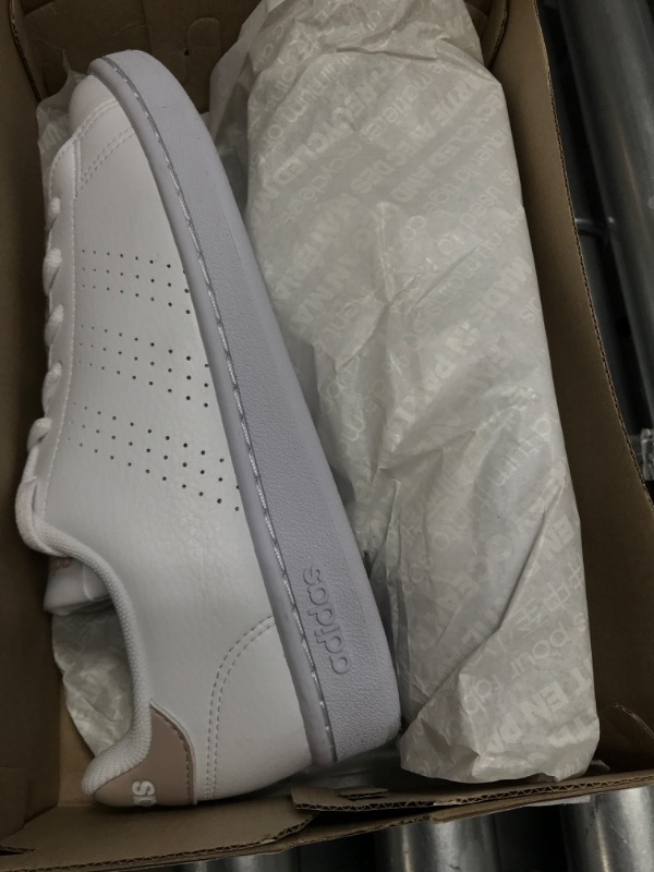 Photo 1 of adidas Women's Advantage Sneaker 7 White/White/Wonder Taupe