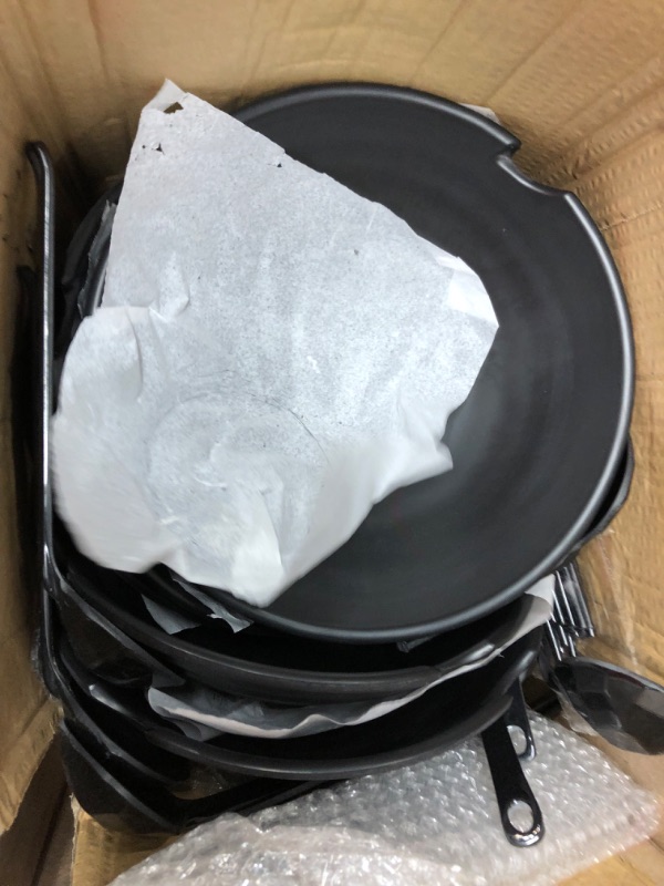 Photo 1 of 12 Set Ramen Bowl Japanese Style Ramen Bowls 42 oz Melamine Noodles Bowl Asian Chinese Large Soup Bowls with Spoons and Chopsticks for Pho Udon Soba Asian Dishes Ramen Noodles, Black
