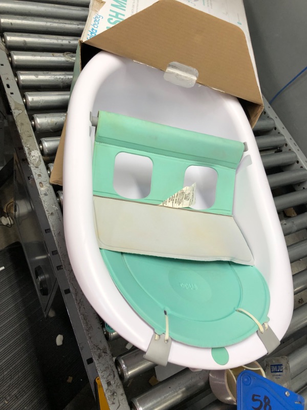 Photo 2 of 4-in-1 Grow-with-Me Bath Tub by Frida Baby Transforms Infant Bathtub to Toddler Bath Seat with Backrest for Assisted Sitting in Tub