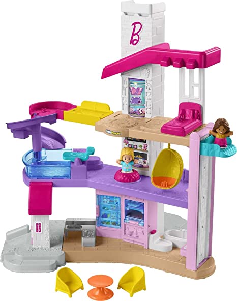 Photo 1 of Barbie Little DreamHouse by Fisher-Price Little People, Interactive Toddler playset with Lights, Music, Phrases, Figures and Play Pieces
